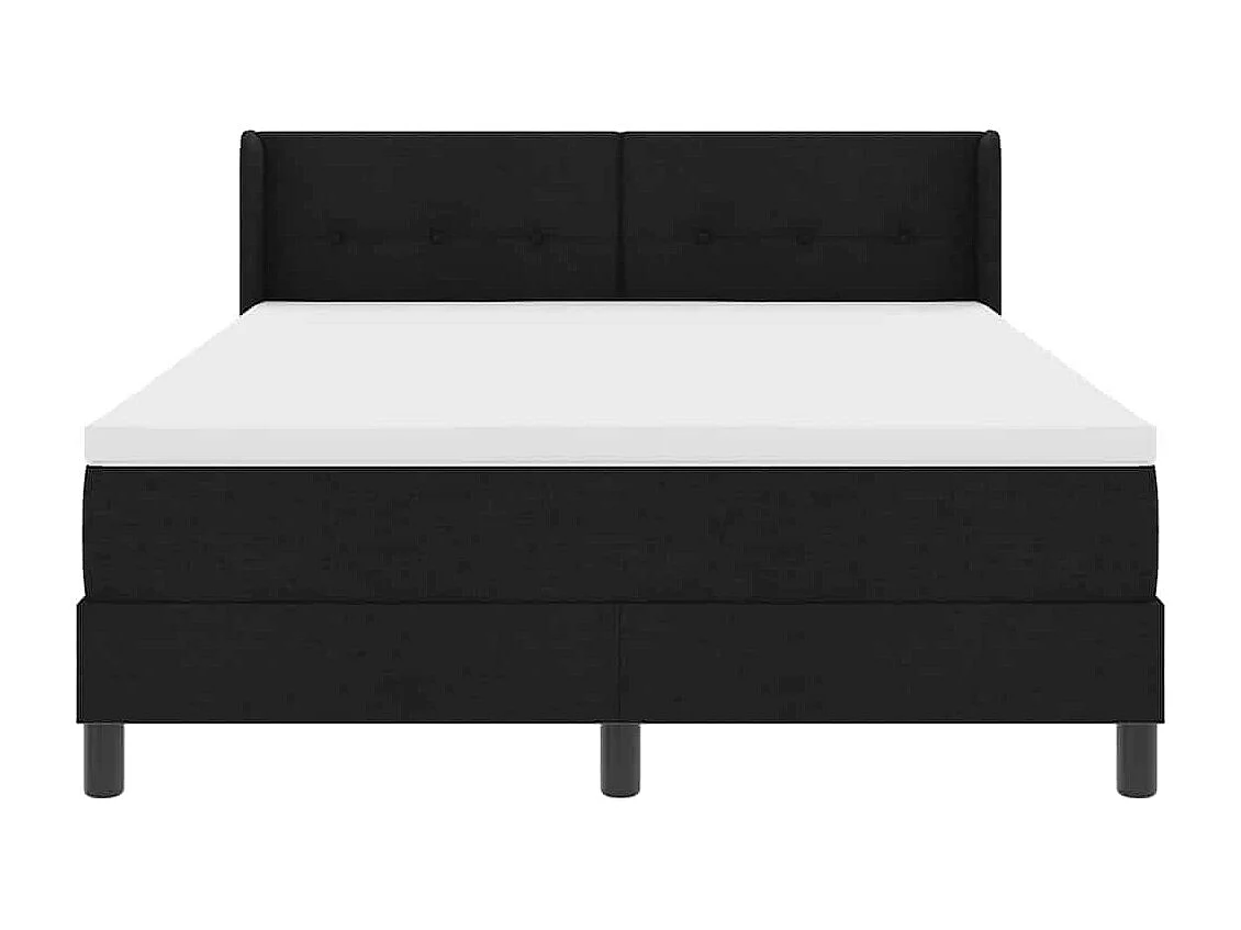 Cadre de lit avec matelas avec matelas Noir 140 x 200 cm