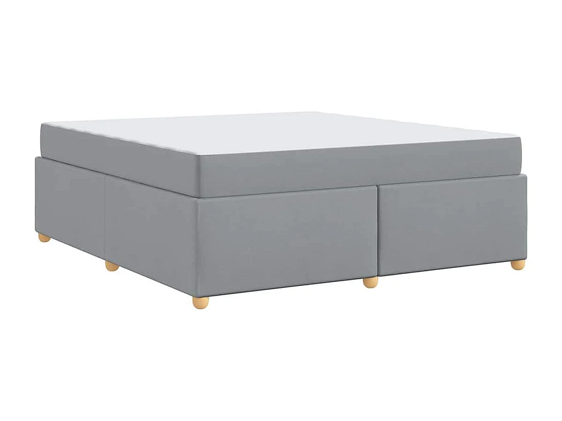 Cadre de lit avec matelas Gris clair 180 x 200 cm tissu