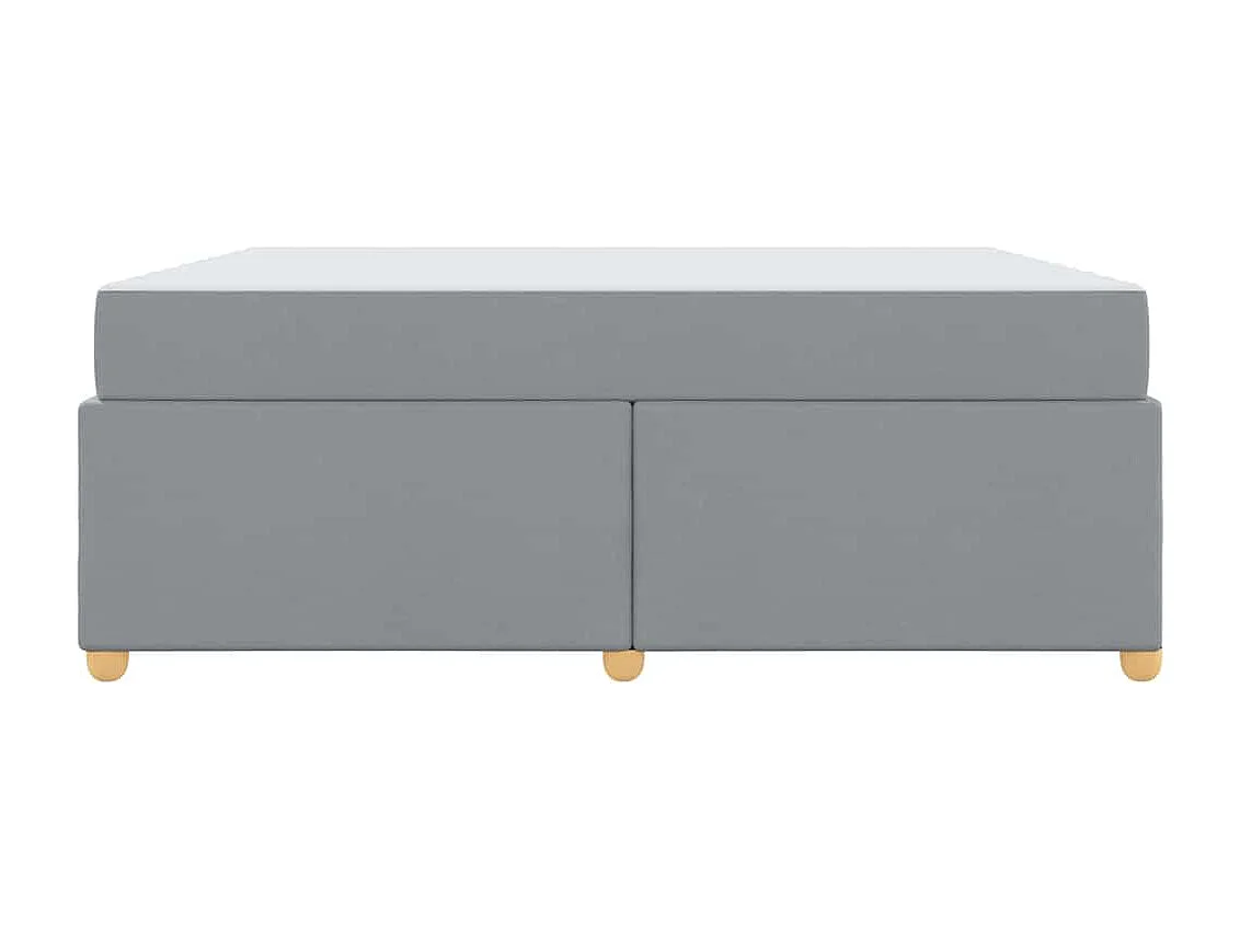 Cadre de lit avec matelas Gris clair 180 x 200 cm tissu