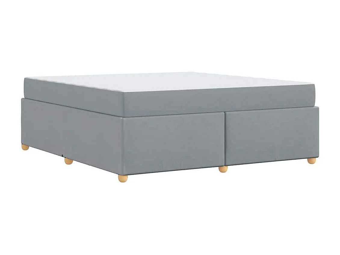 Cadre de lit avec matelas Gris clair 180 x 200 cm tissu