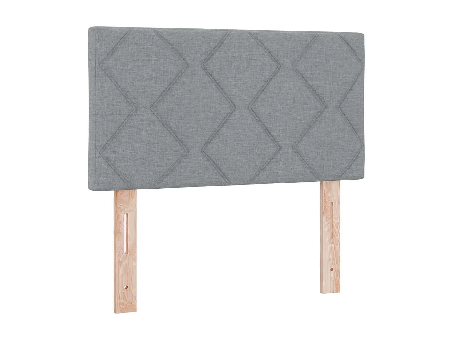 Cadre de lit avec matelas Gris clair 120 x 190 cm tissu