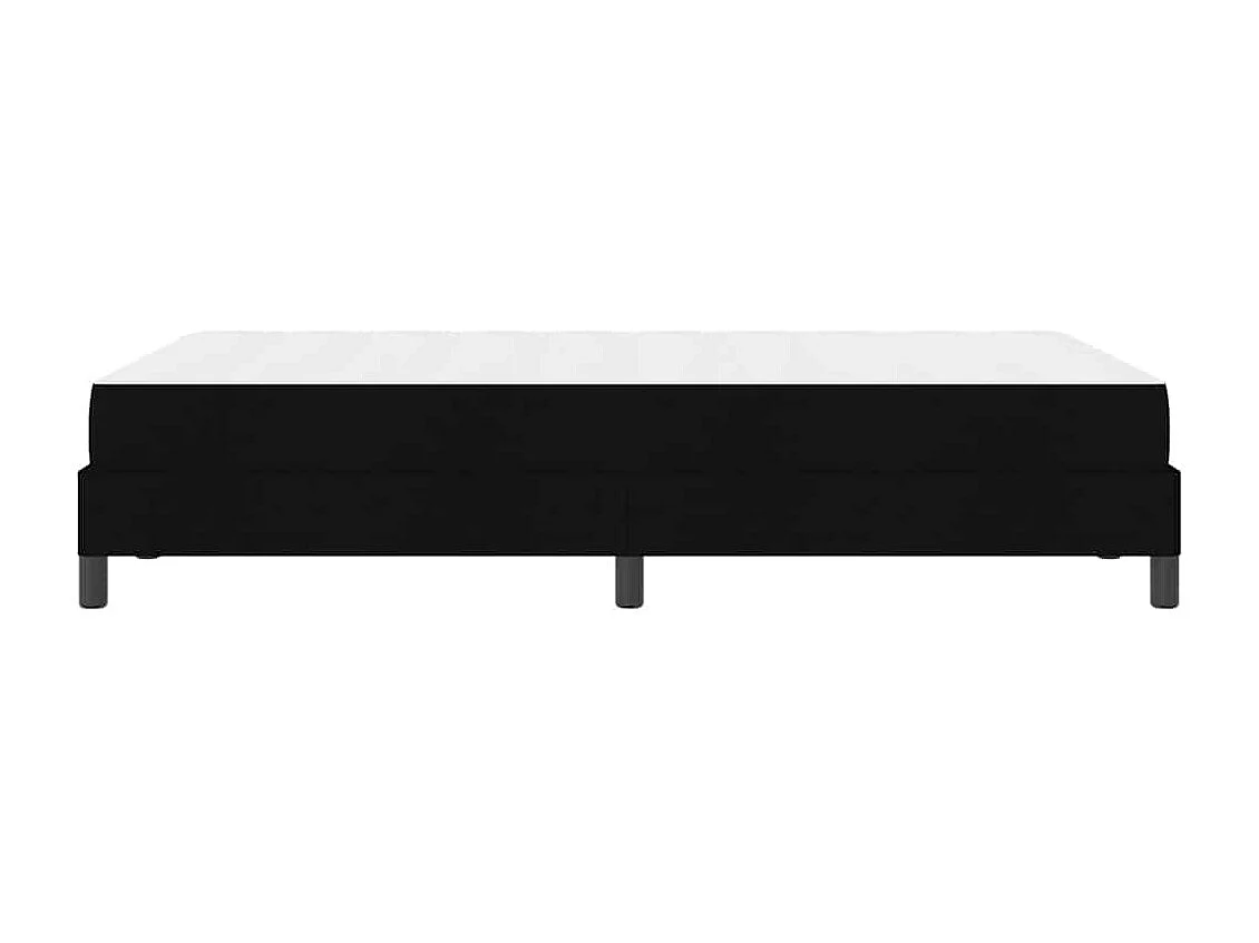 Cadre de lit avec matelas Noir 120 x 200 cm tissu