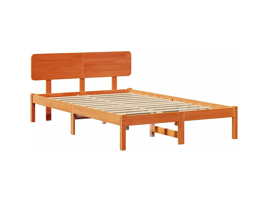Estrutura da Cama com cabeceira Marrom Cera 140 x 190 cm