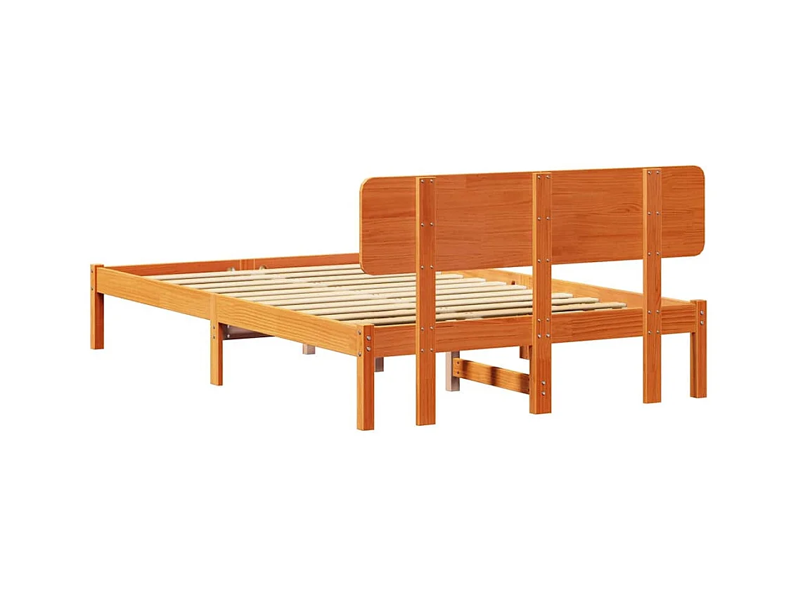 Estrutura da Cama com cabeceira Marrom Cera 140 x 190 cm