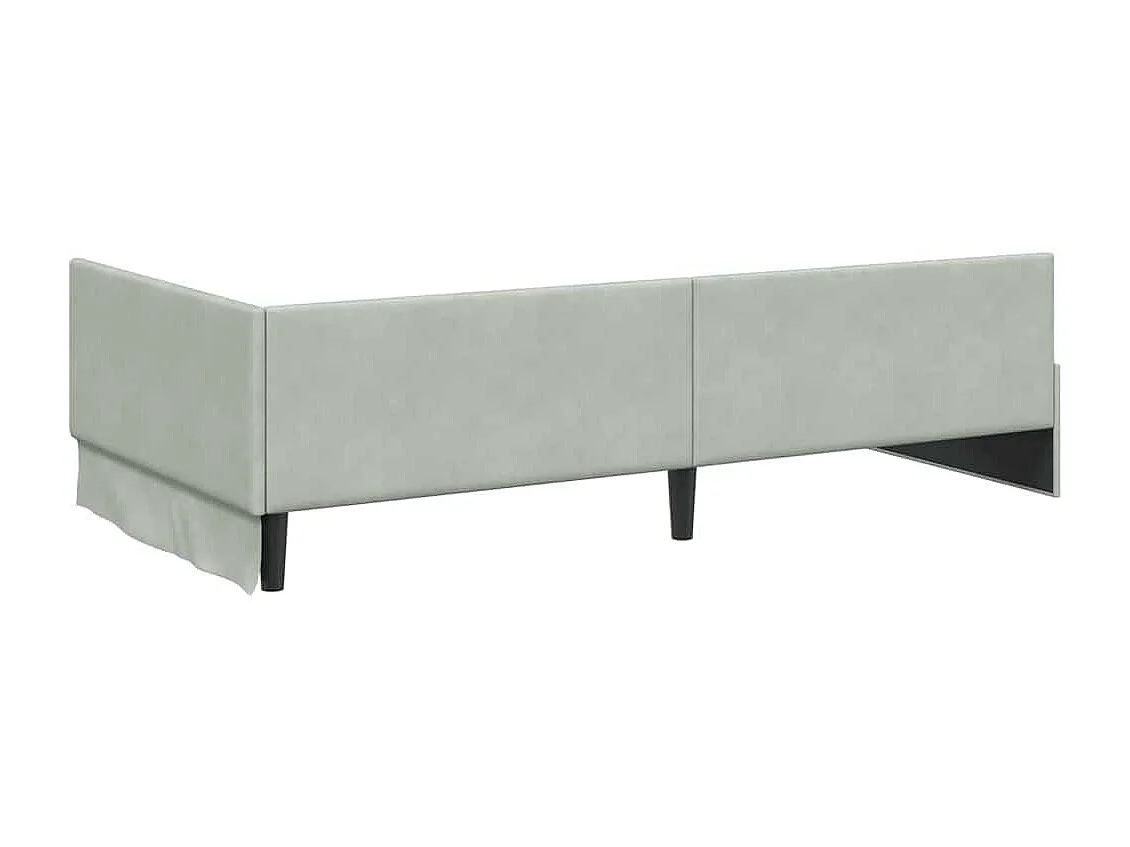 Cadre de lit d'angle Autre Gris clair 100 x 200 cm