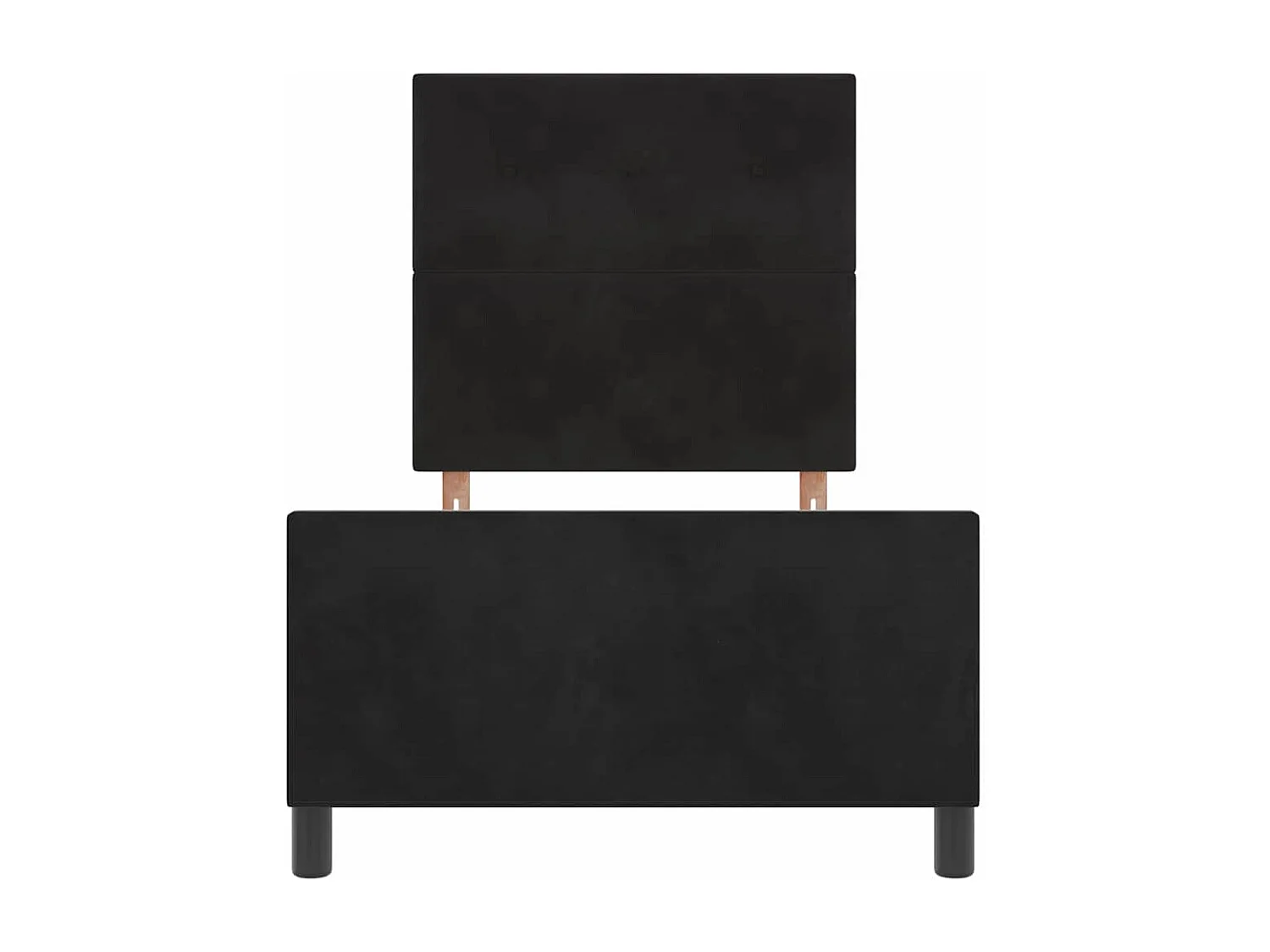 Cadre de lit avec tête de lit Noir 80 x 200 cm Velours