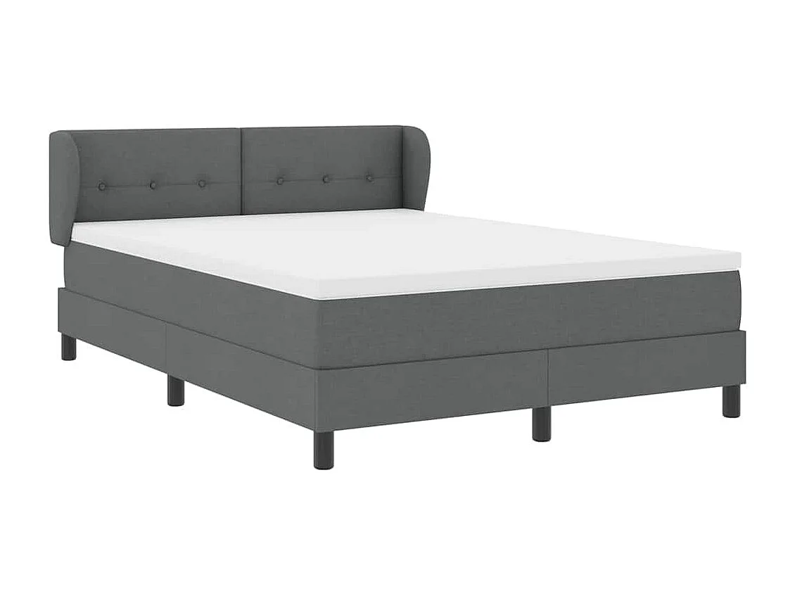 Cama box spring com colchão Cinzento escuro 160 x 200 cm tecido
