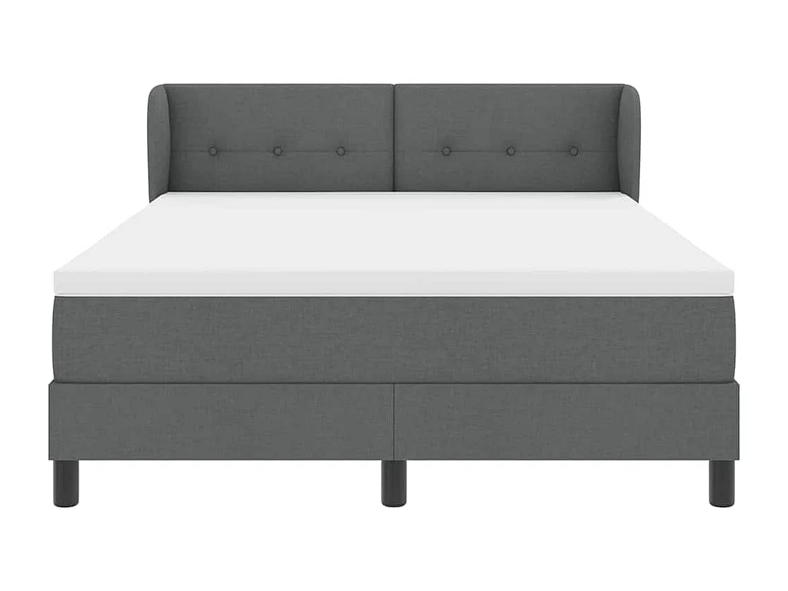 Cama box spring com colchão Cinzento escuro 160 x 200 cm tecido