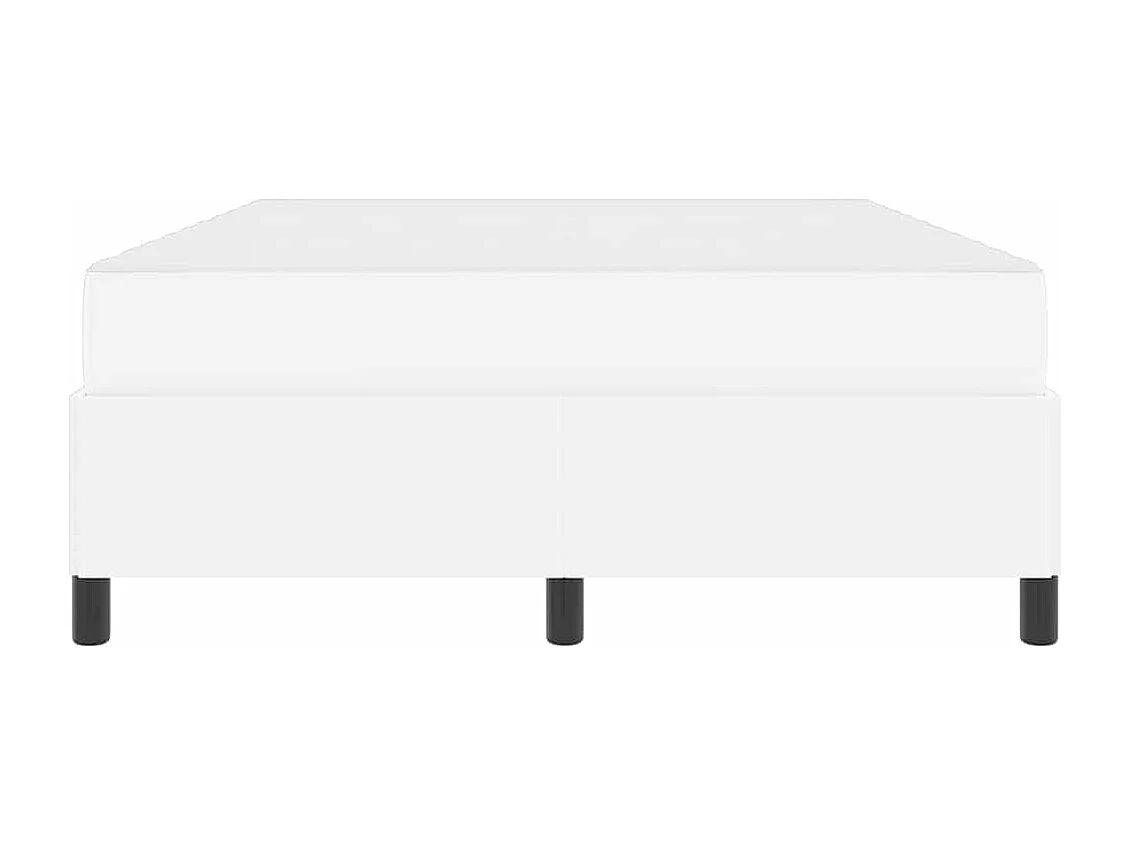 Cadre de lit avec matelas Blanc 160 x 200 cm Faux cuir