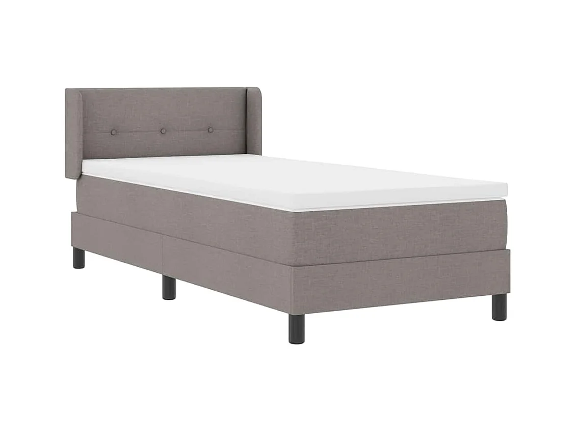 Cadre de lit avec matelas avec matelas Taupe 100 x 200 cm