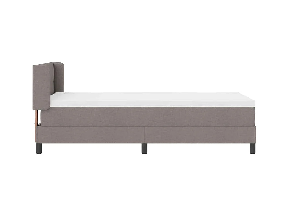 Cadre de lit avec matelas avec matelas Taupe 100 x 200 cm