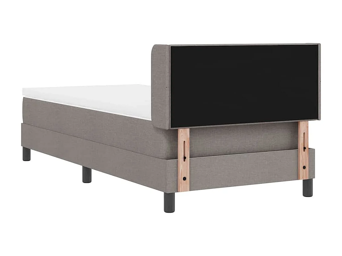 Cadre de lit avec matelas avec matelas Taupe 100 x 200 cm