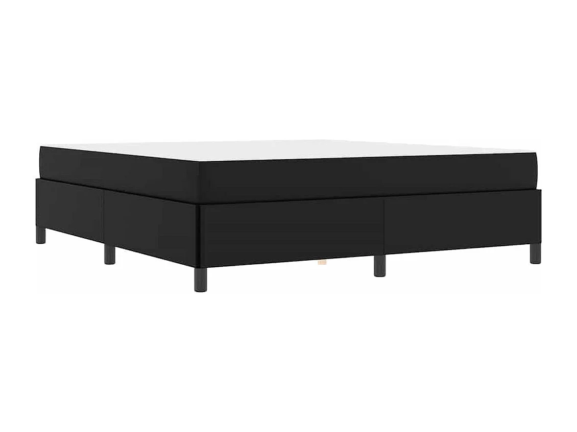 Cadre de lit avec matelas Noir 180 x 200 cm Faux cuir