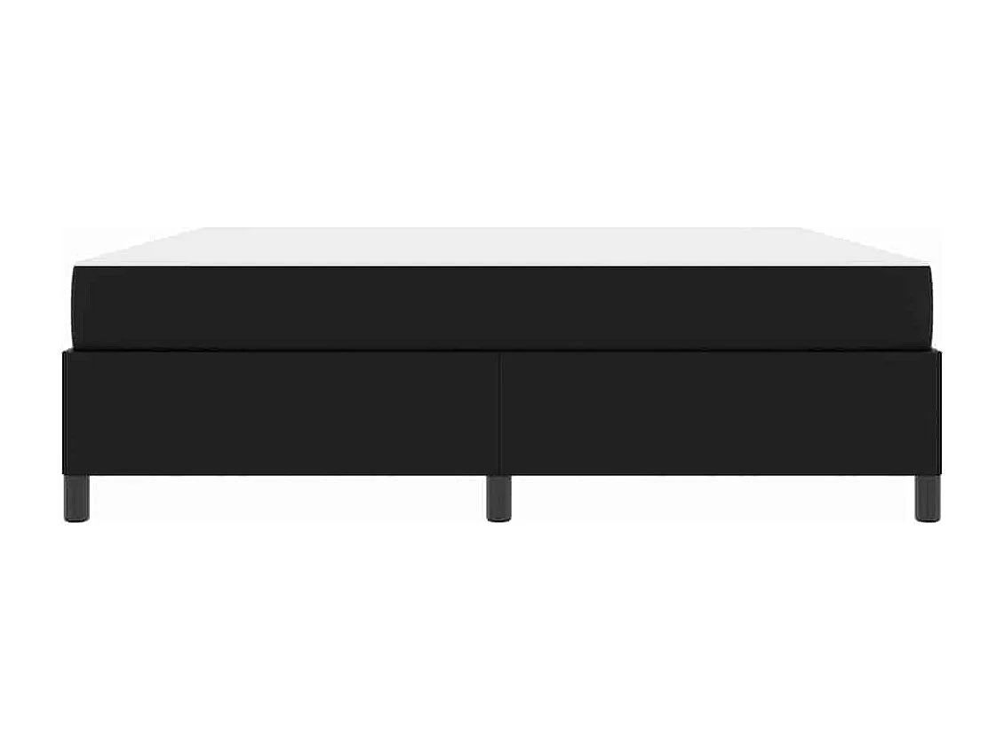 Cadre de lit avec matelas Noir 180 x 200 cm Faux cuir