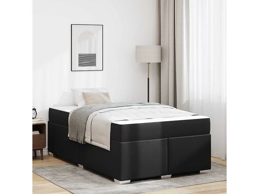 Cadre de lit Noir 120 x 190 cm Faux cuir