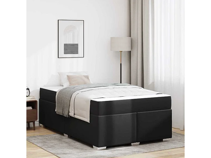 Cadre de lit Noir 120 x 190 cm Faux cuir