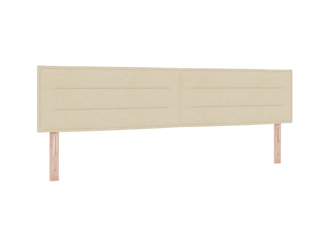 Cadre de lit avec matelas Crème 200 x 200 cm tissu