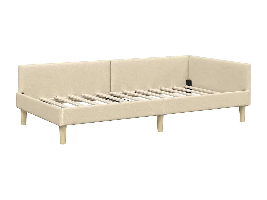 Estructura de cama en esquina Otro Manual Crema 100 x 200 cm