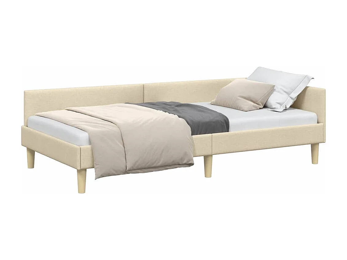 Estructura de cama en esquina Otro Manual Crema 100 x 200 cm