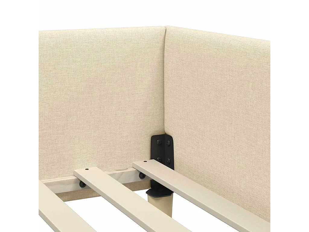 Estructura de cama en esquina Otro Manual Crema 100 x 200 cm