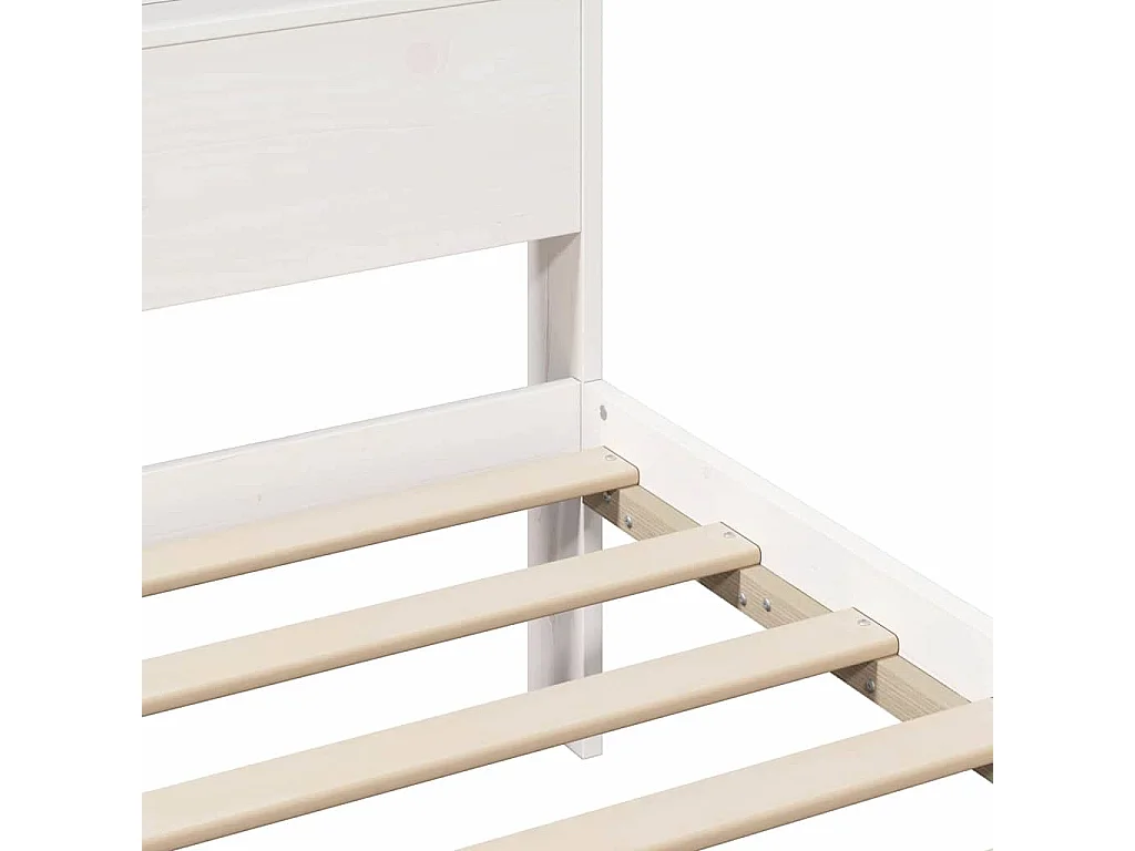 Estructura de cama Blanco 120 x 190 cm Madera maciza de pino