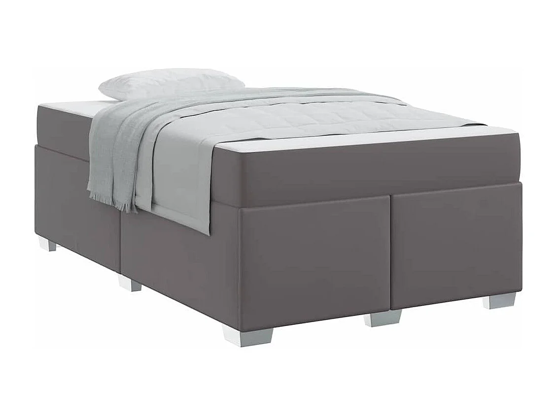 Cadre de lit Gris 120 x 190 cm Faux cuir