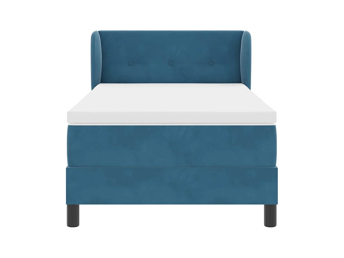 Cama con Somier y Colchón Gris Oscuro 80x200 cm Terciopelo