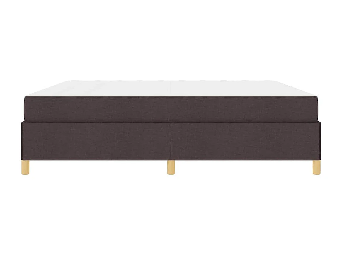 Cama Box com colchão Marrom Escuro e Branco 200 x 200 cm tecido