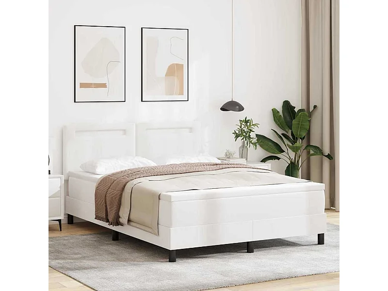 Estrutura de cama com colchão com colchão Branco 160 x 200 cm