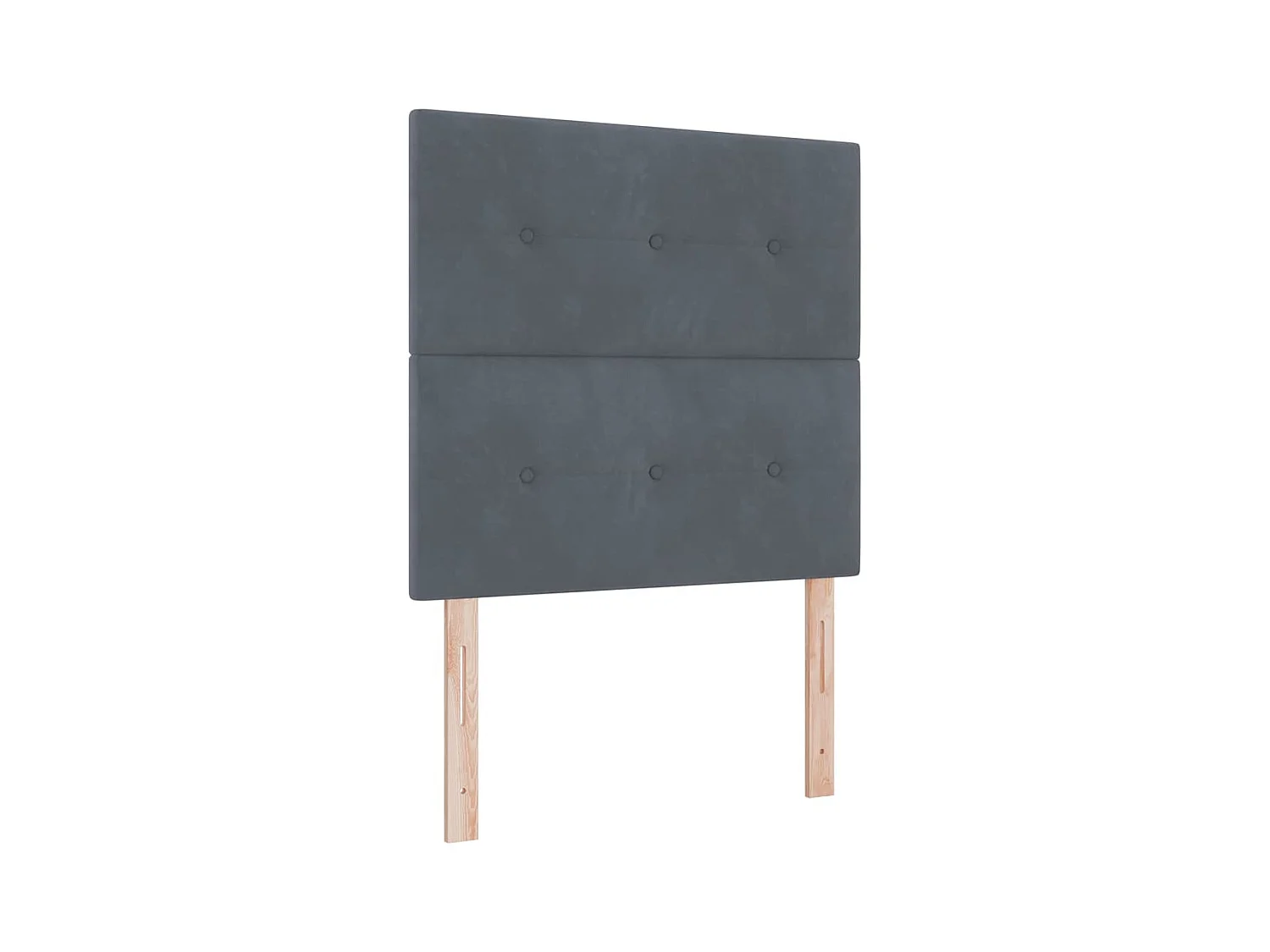 Cadre de lit avec matelas Gris foncé 80 x 200 cm Velours