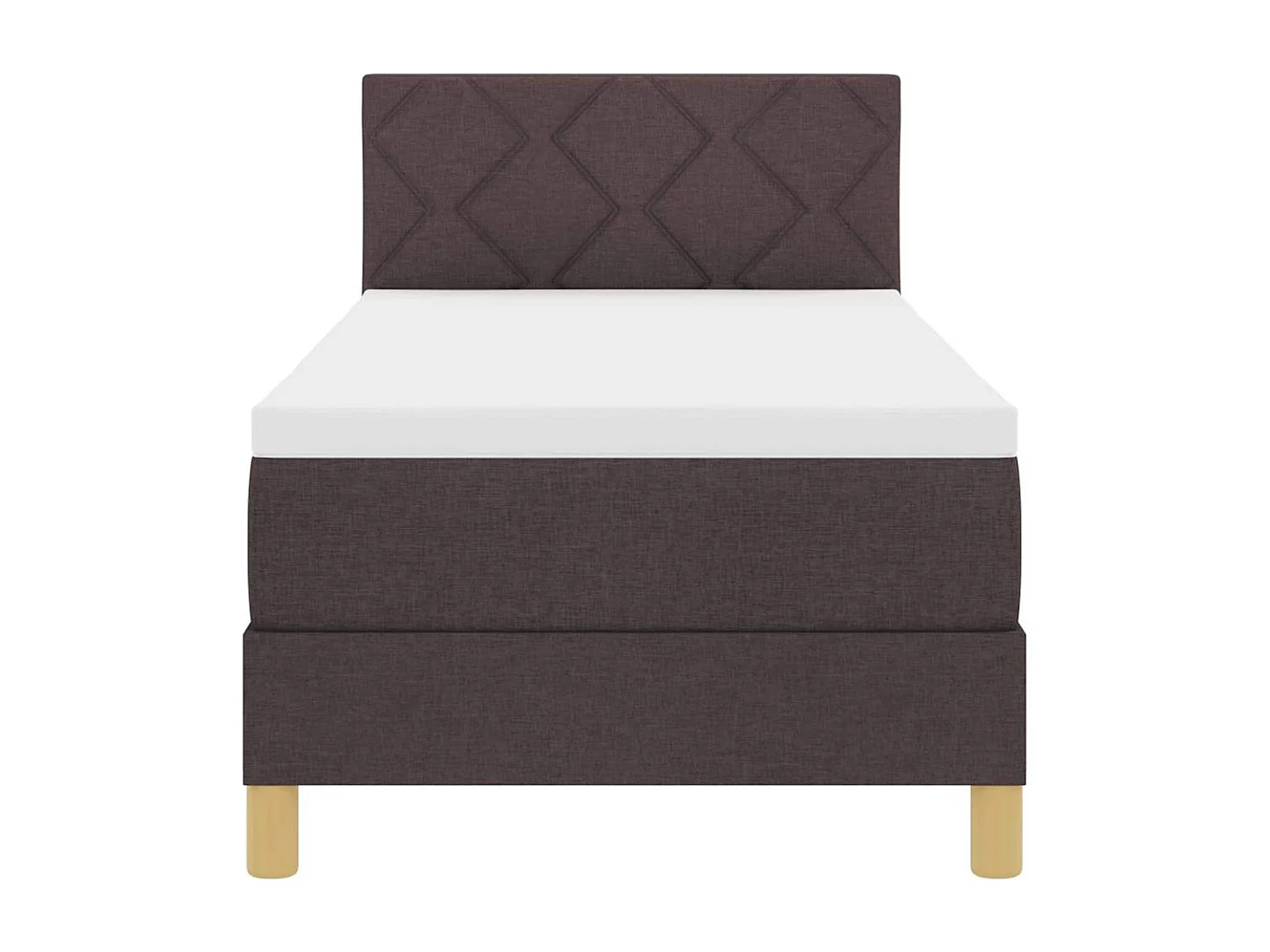 Boxspring bed met matras Donkerbruin 80 x 200 cm Stof