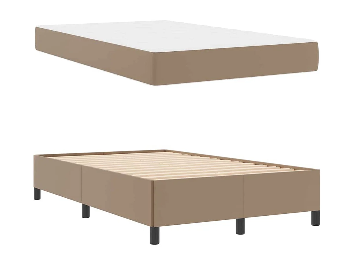 Estrutura de cama com colchão Cappuccino 120 x 190 cm