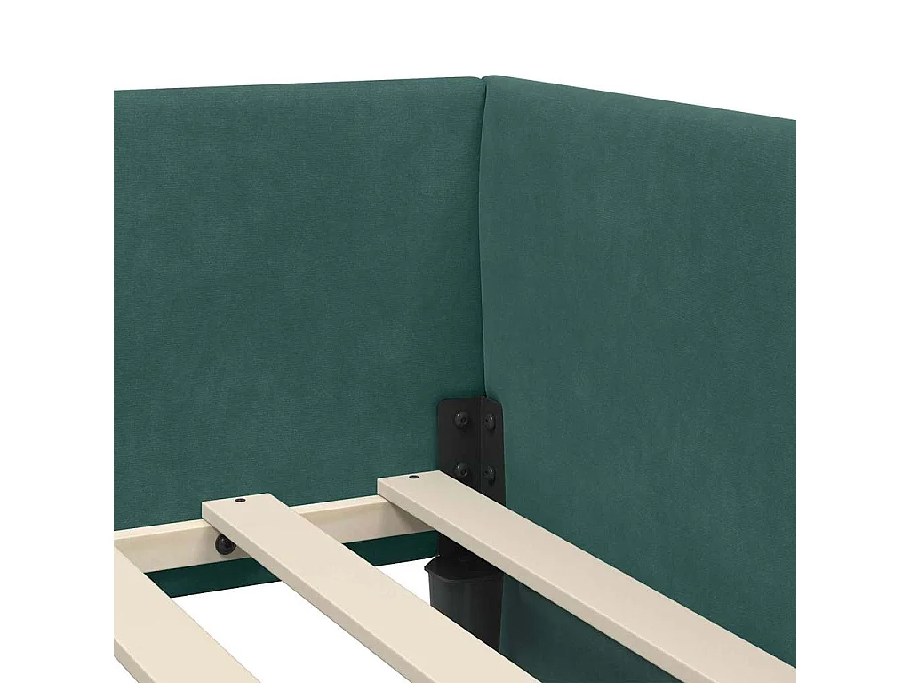 Estrutura de Cama de Canto Outros Verde-escuro 90 x 190 cm