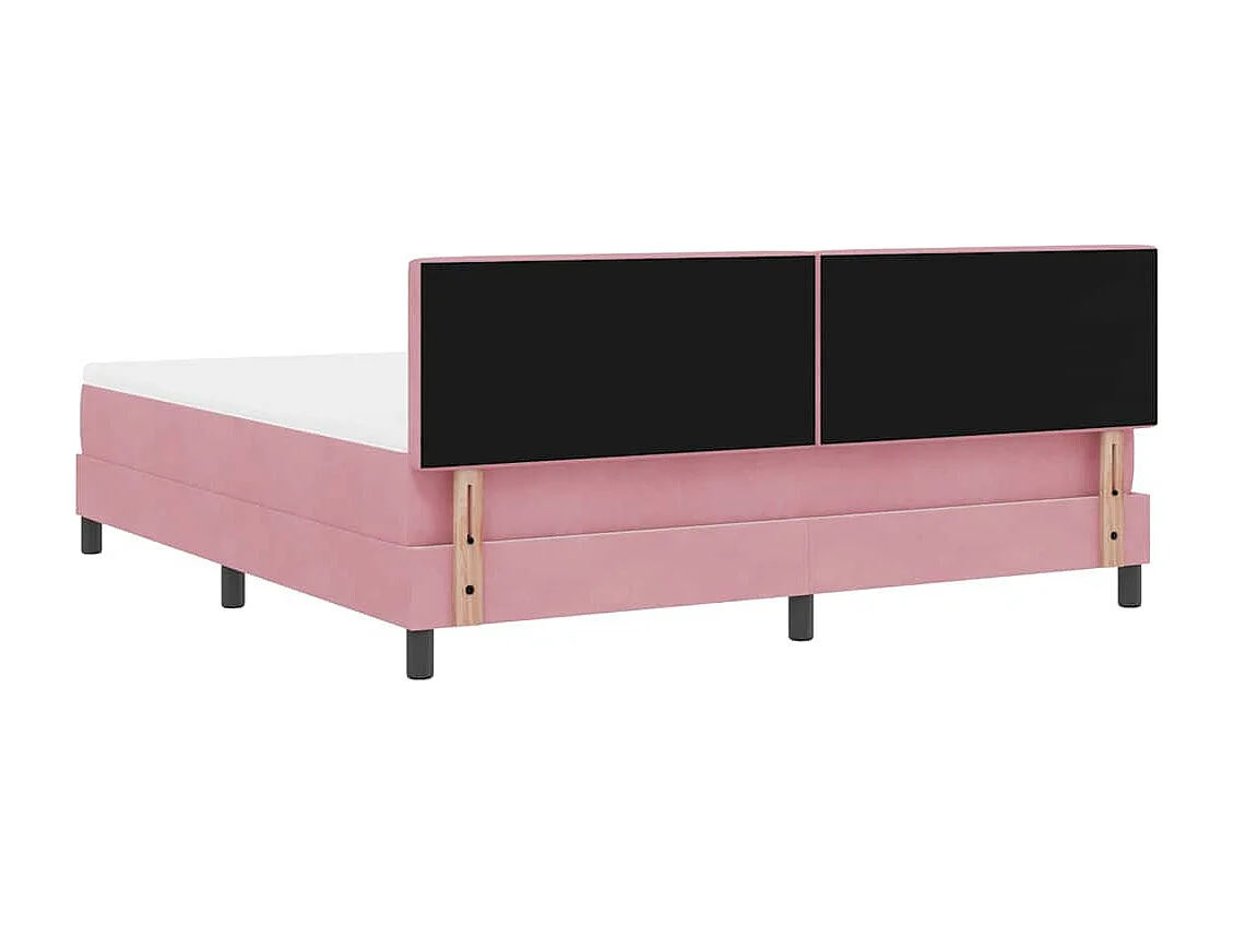 Cadre de lit avec matelas Rose 180 x 200 cm Velours