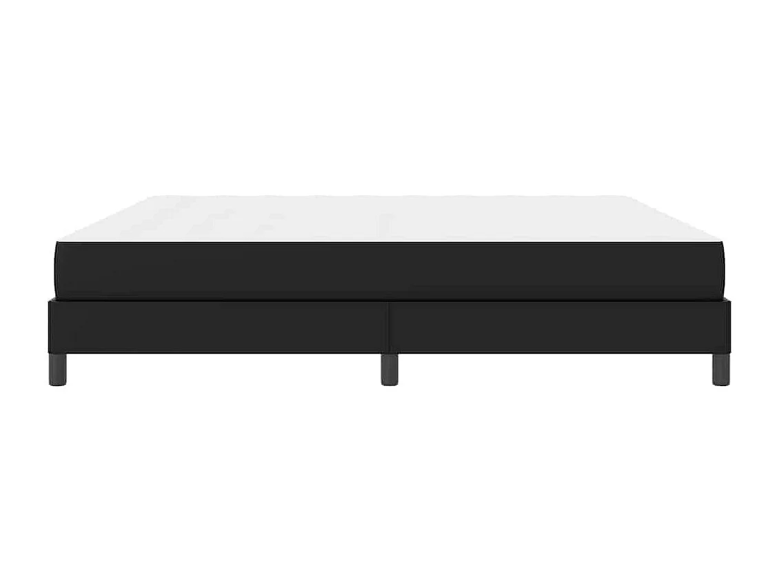 Cadre de lit avec matelas Noir 200 x 200 cm Faux cuir