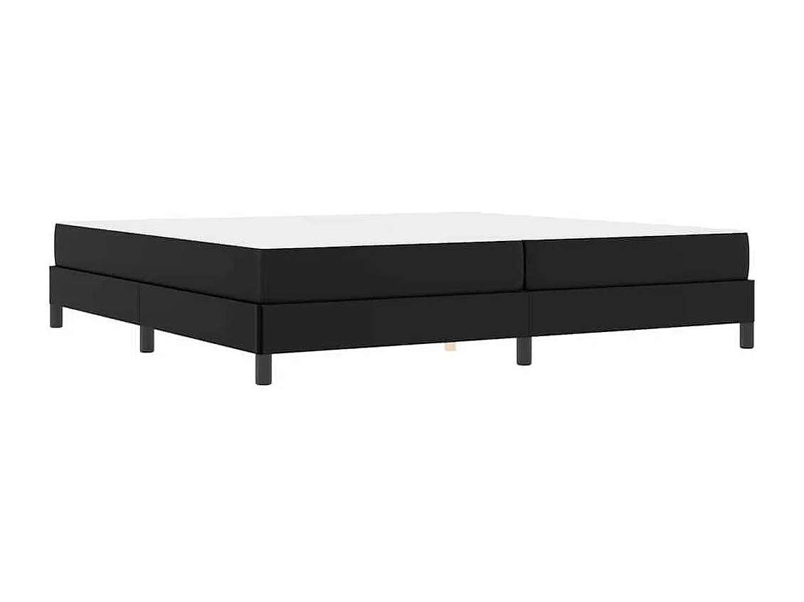 Cadre de lit avec matelas Noir 200 x 200 cm Faux cuir