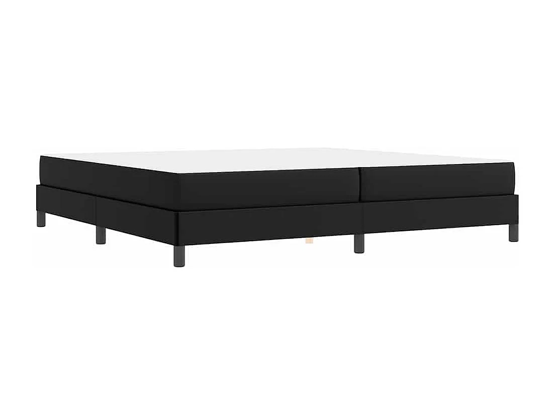 Cadre de lit avec matelas Noir 200 x 200 cm Faux cuir