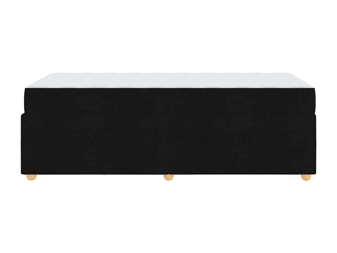 Cadre de lit avec matelas Noir 80 x 200 cm tissu