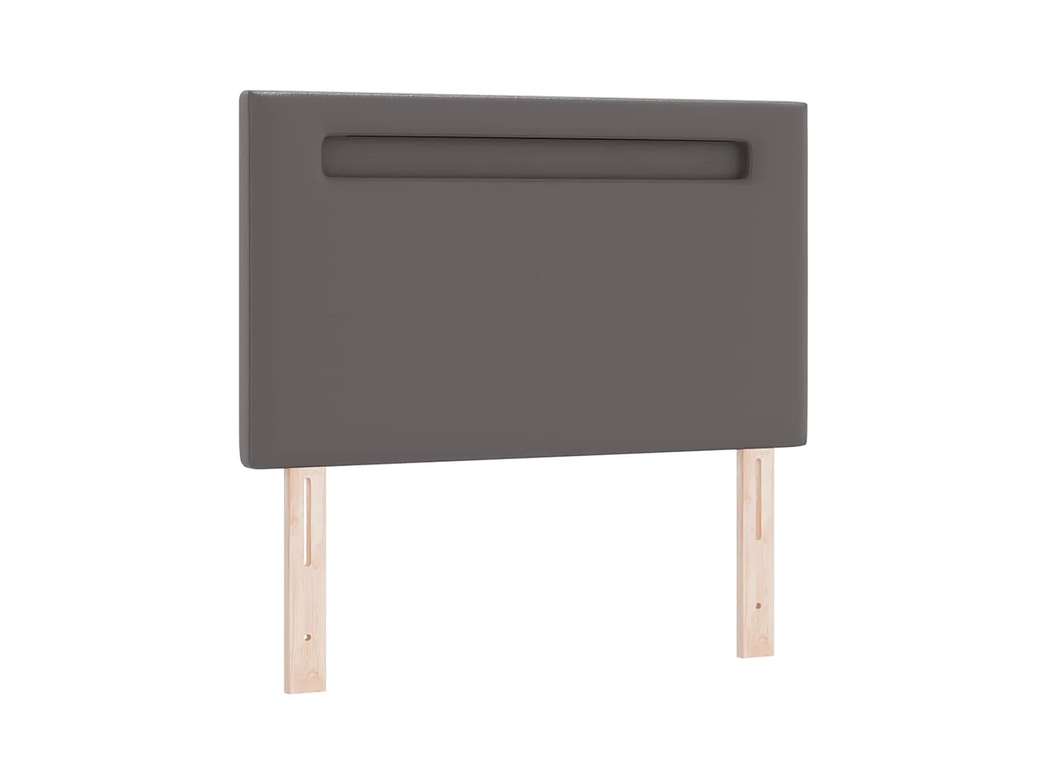 Cadre de lit avec matelas Gris 90 x 200 cm Faux cuir