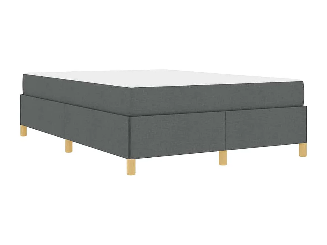 Boxspring bed Donkergrijs en Wit en Donkergrijs 140 x 190 cm