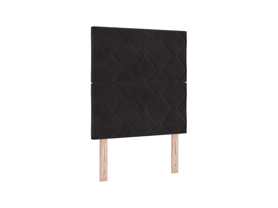 Cadre de lit avec matelas Noir 80 x 200 cm Velours