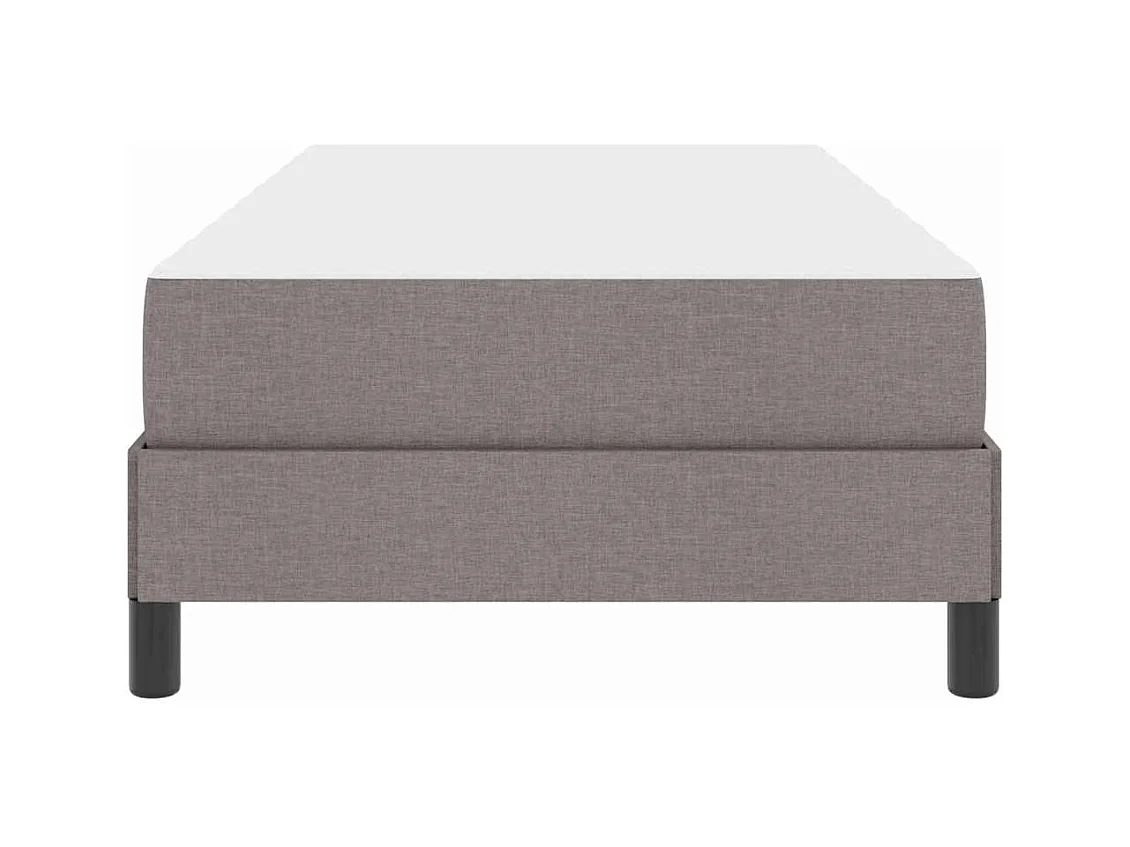 Cadre de lit avec matelas Taupe 90 x 200 cm tissu