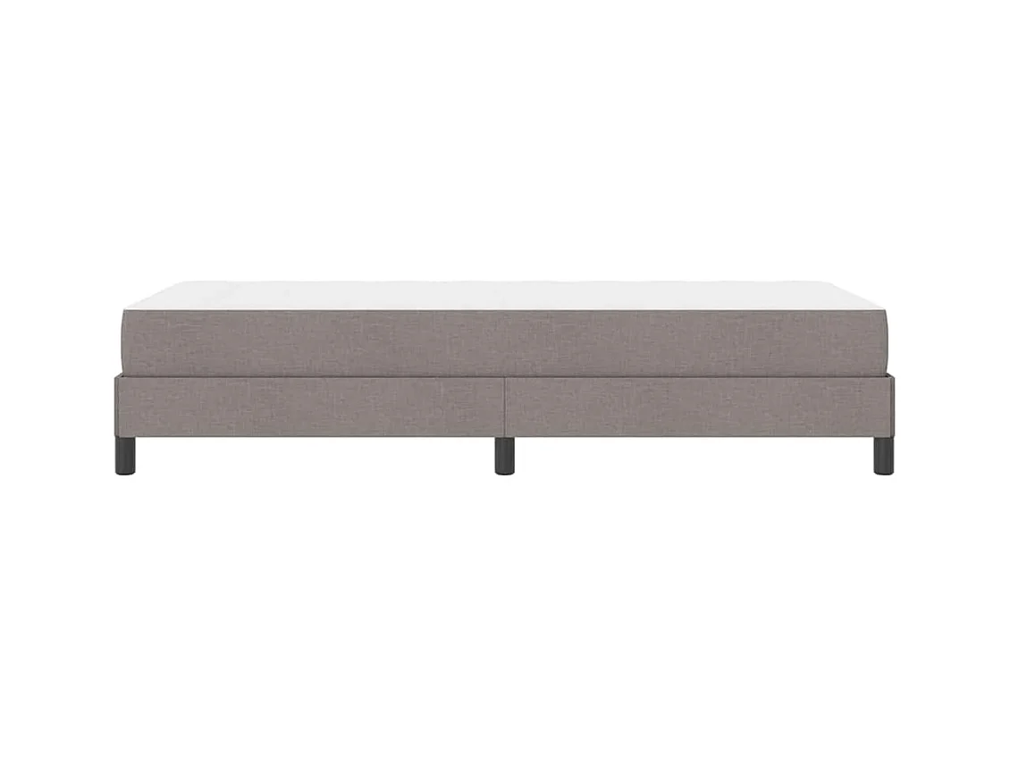 Cadre de lit avec matelas Taupe 90 x 200 cm tissu
