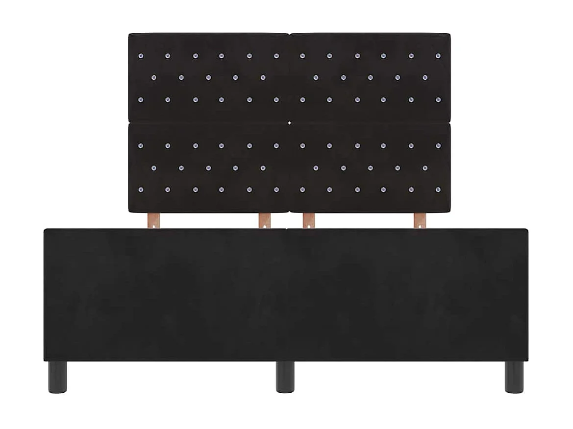 Cadre de lit avec tête de lit Noir 140 x 200 cm Velours