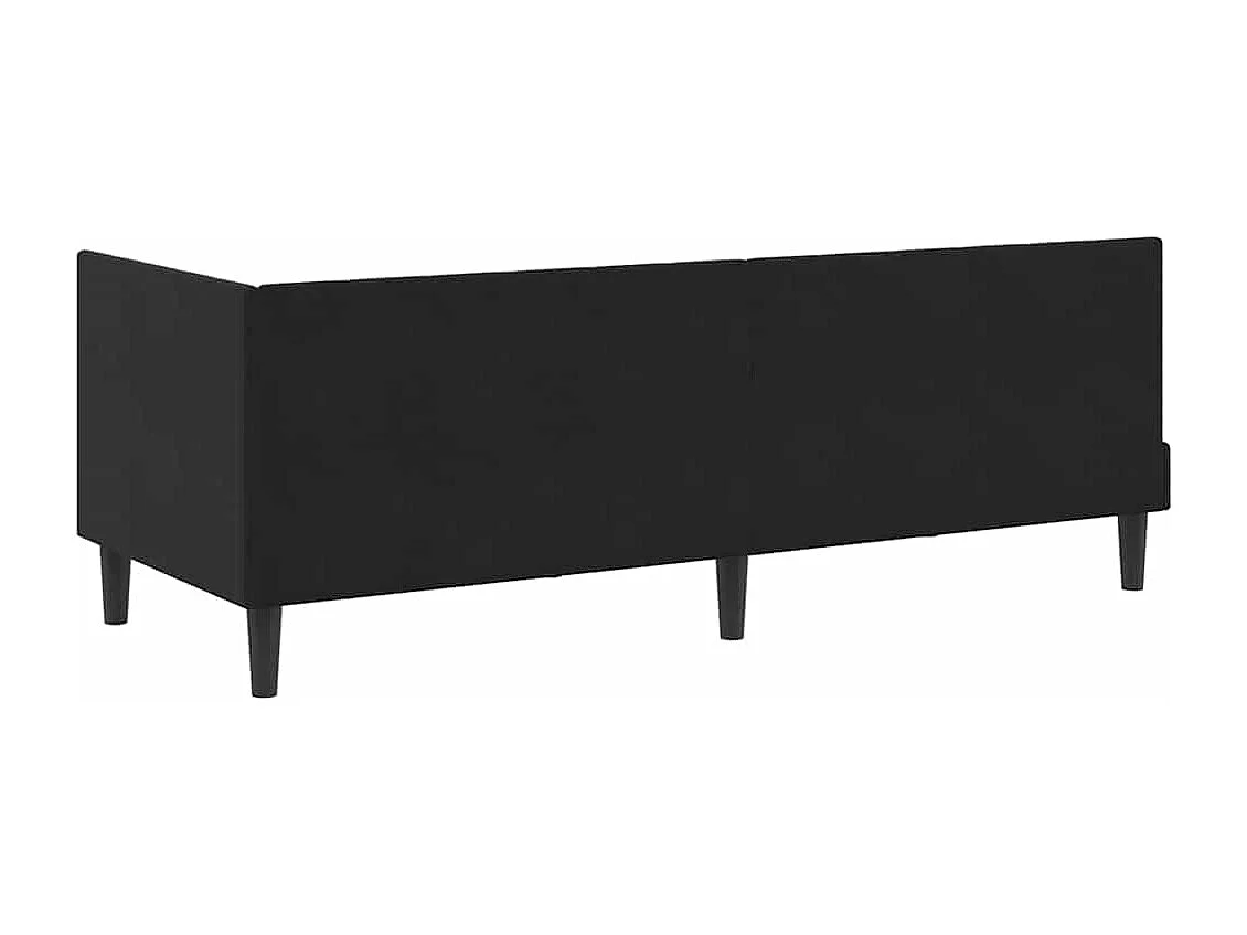 Estructura de cama en esquina Negro 80 x 200 cm Terciopelo