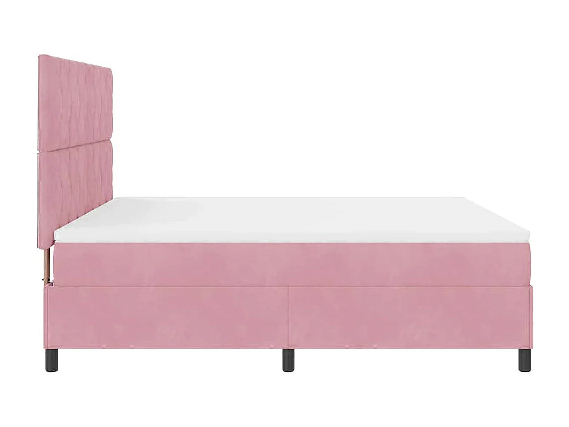 Cadre de lit avec matelas Rose 180 x 200 cm Velours
