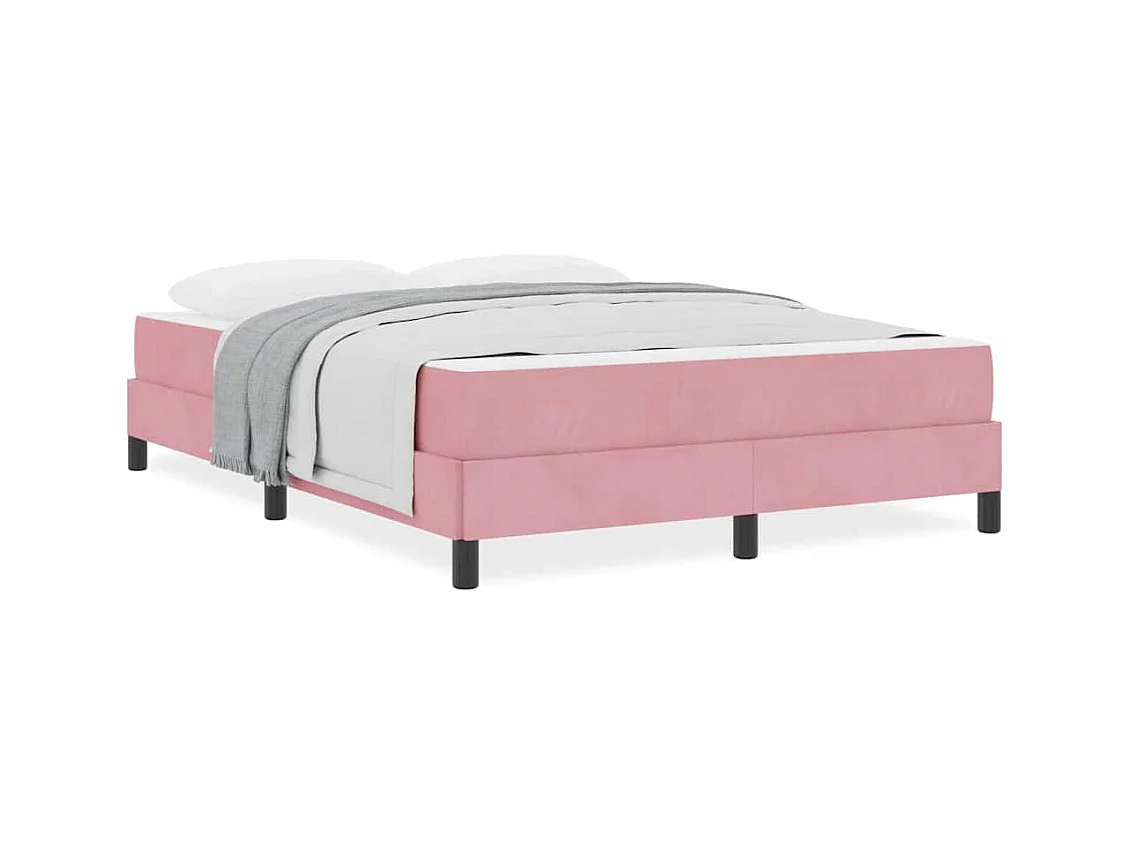 Cadre de lit avec matelas Rose 160 x 200 cm Velours