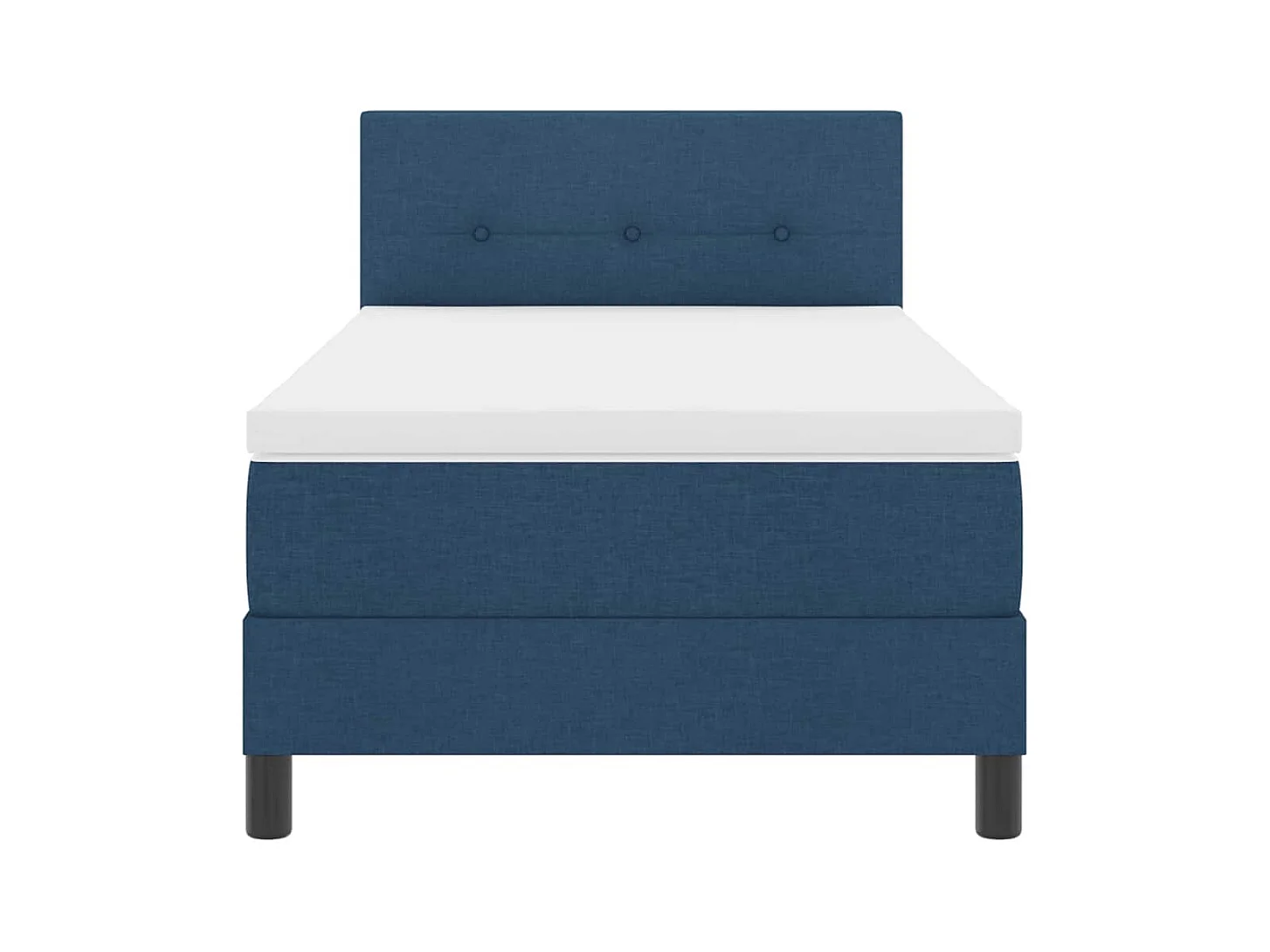 Boxspring bed met matras met hoofdeinde Blauw 100 x 200 cm Stof