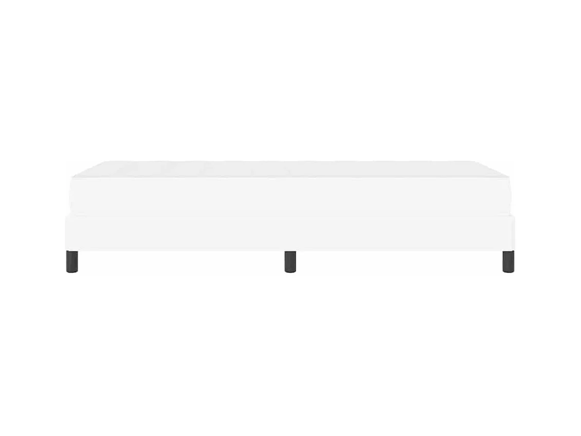 Cadre de lit avec matelas Blanc pur 90 x 200 cm Faux cuir