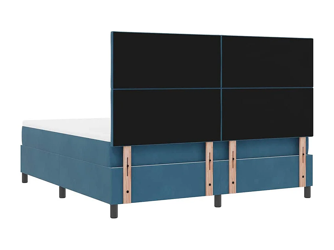 Cama tipo Box Spring Azul oscuro 180 x 200 cm Terciopelo